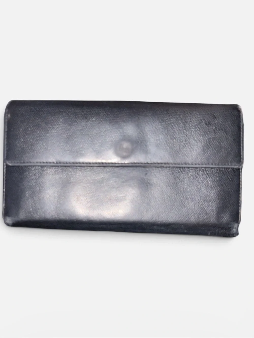 CHANEL French Purse 2004 Caviar Leather Coco Button Long Wallet